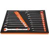 Dynamic Tools 24Pcs SAE & Metric Chrome Combo Wrench Set W/ Foam Tool Orgnzr D096004-FT5T